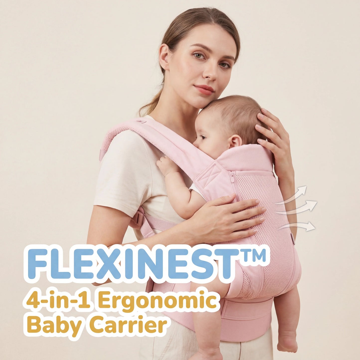 FlexiNest™ 4-in-1 Ergonomic Baby Carrier