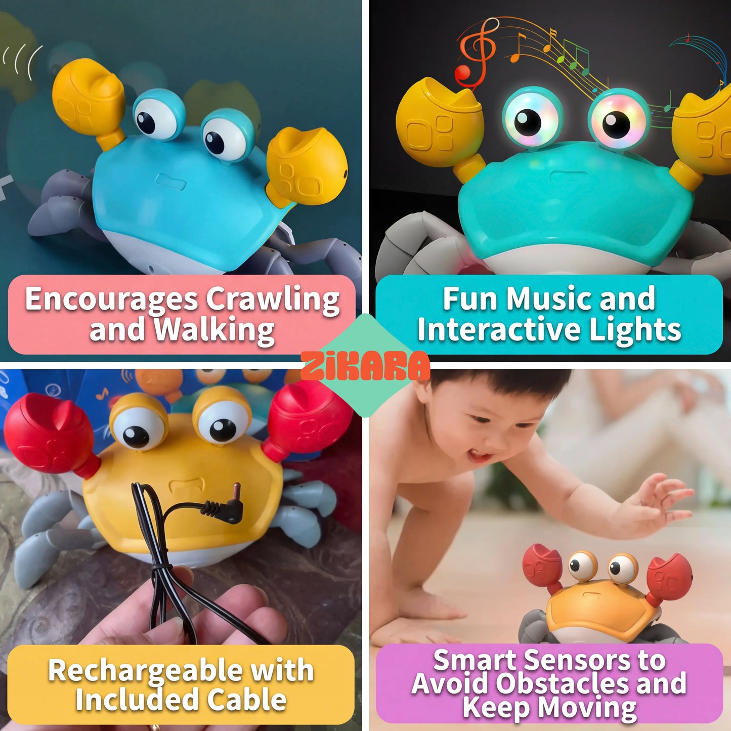 ChaseBuddy™ Interactive Crawling Crab Toy