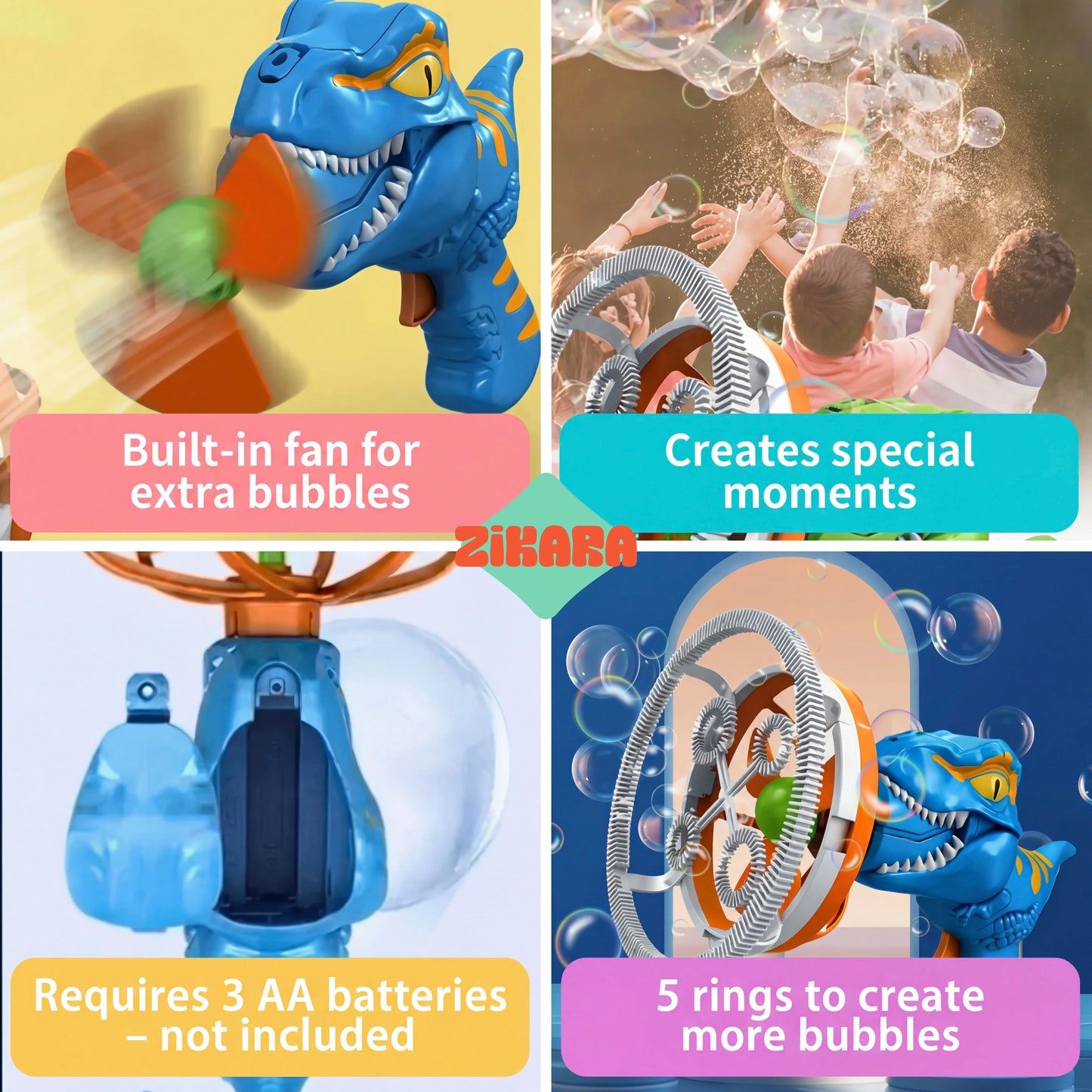 BubbleRex™ Dino Bubble Blaster