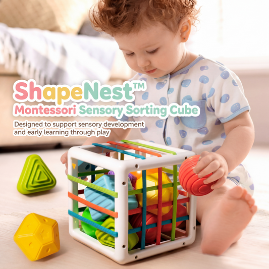ShapeNest™ Montessori Sensory Sorting Cube